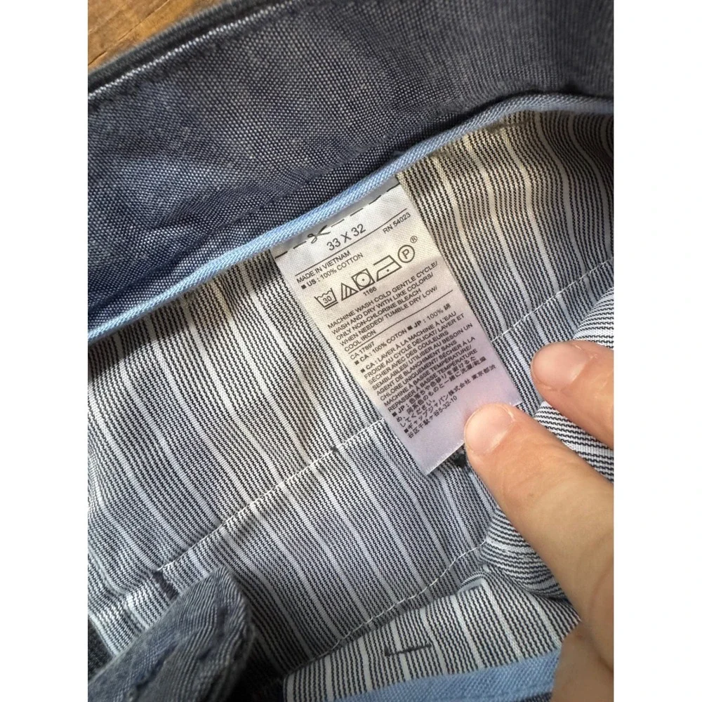 Banana Republic Aiden Fit Chinos Mens 33x32 Grey Excellent Windowpane Plaid Pant